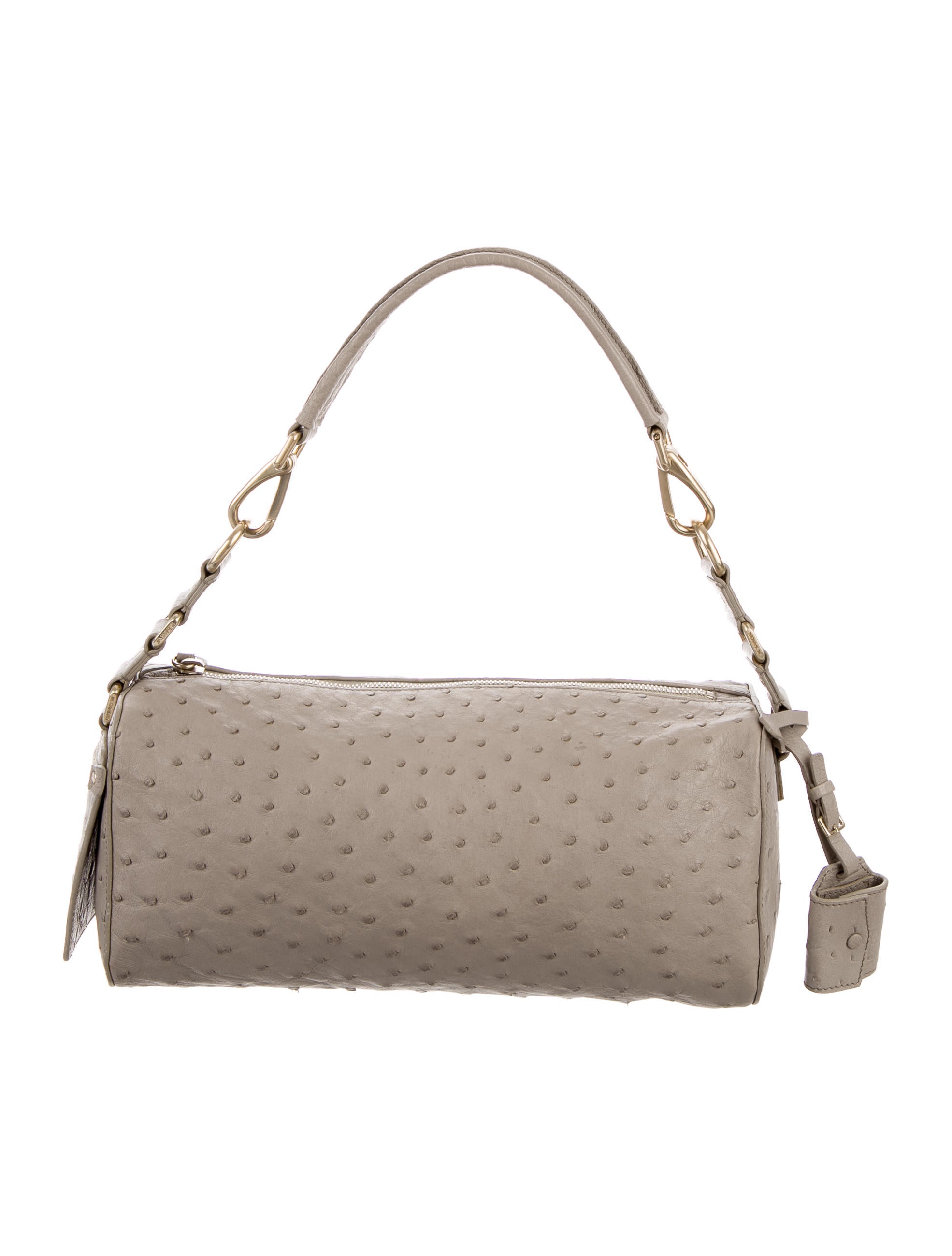 Jil Sander Ostrich Leather Shoulder Bag Handbags JIL33257 The