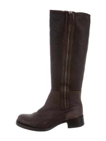 Jil Sander Leather Knee-High Boots