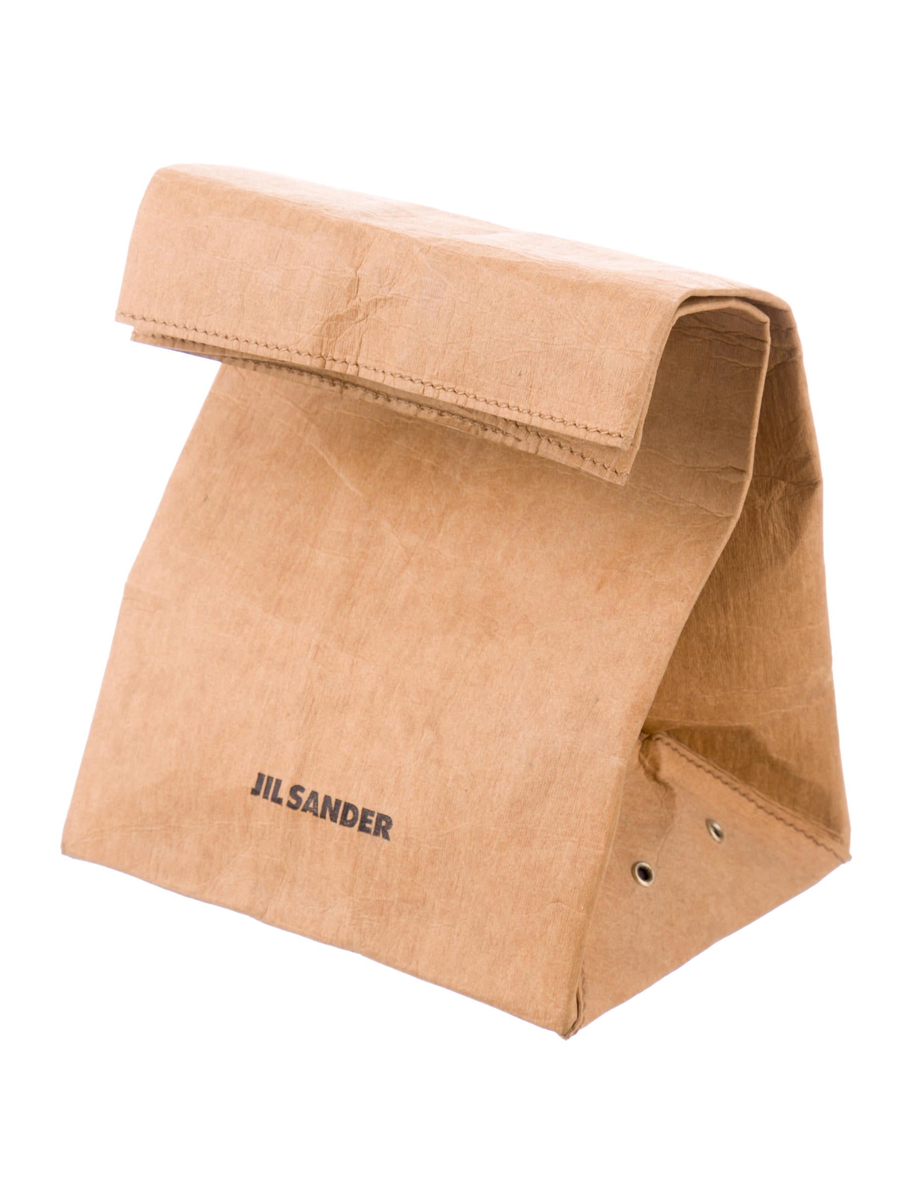 Jil Sander Paper Bag Clutch - Brown Clutches, Handbags - JIL47928