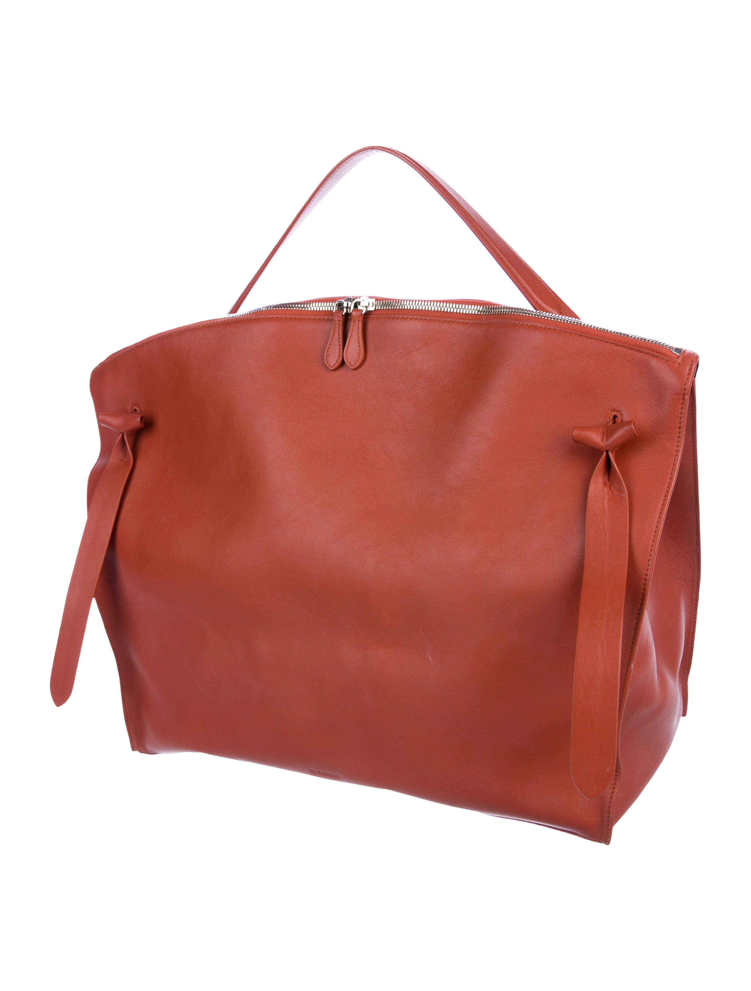 Jil Sander Leather Hill Tote - Brown Luggage and Travel, Handbags