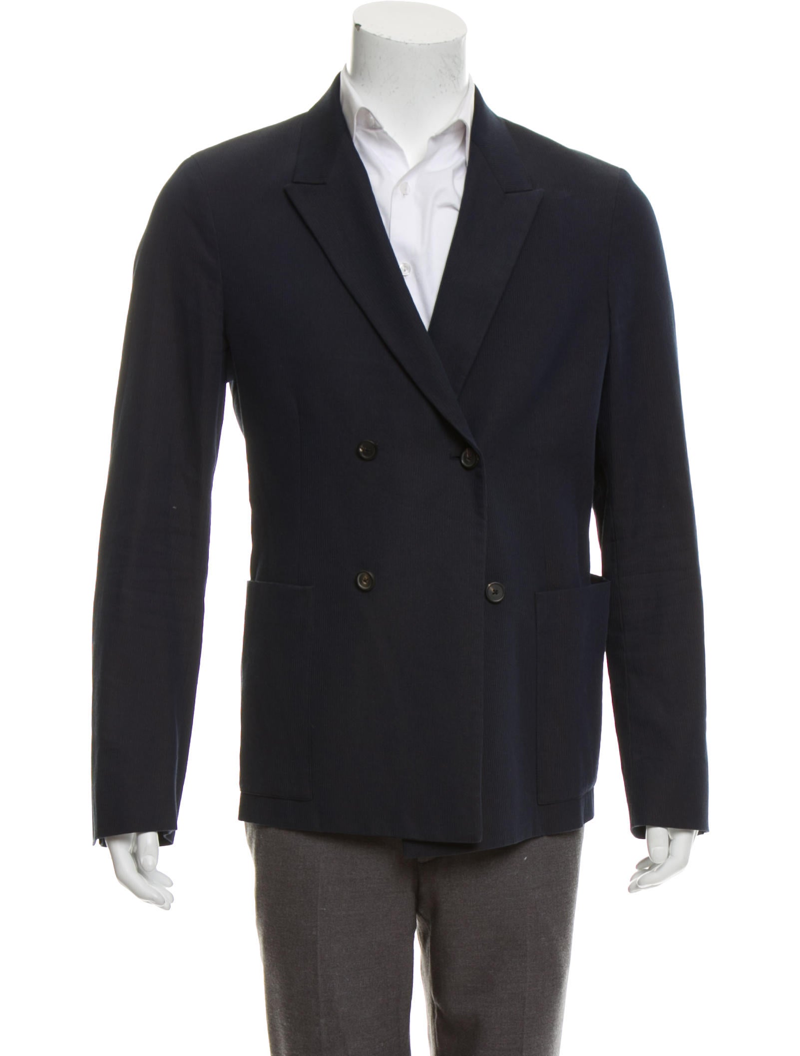 Jil Sander Peak-Lapel Corduroy Blazer - Blue Suiting