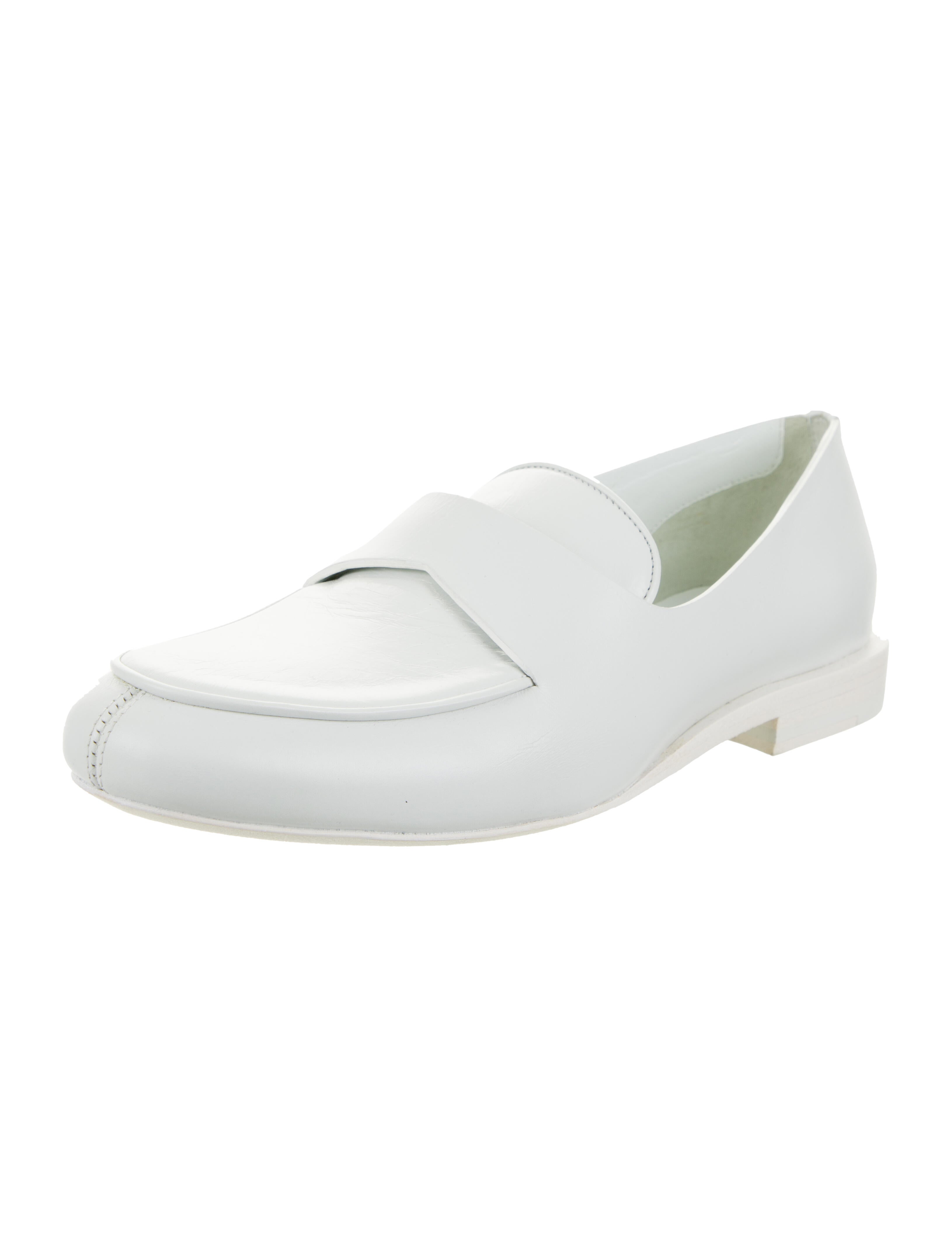 Jil Sander Leather Round-Toe Loafers