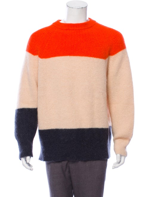 Jil Sander Mohair-Blend Crew Neck Sweater orange