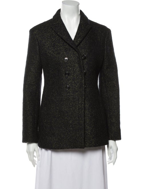 Jil Sander Tweed Pattern Blazer Black