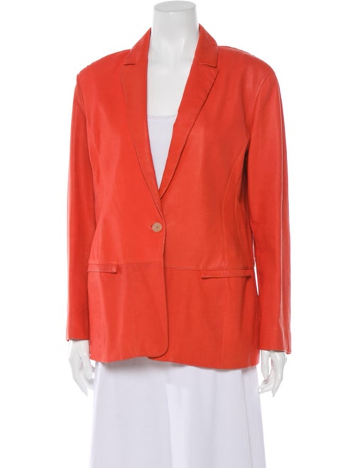 Jil Sander Leather Blazer Orange