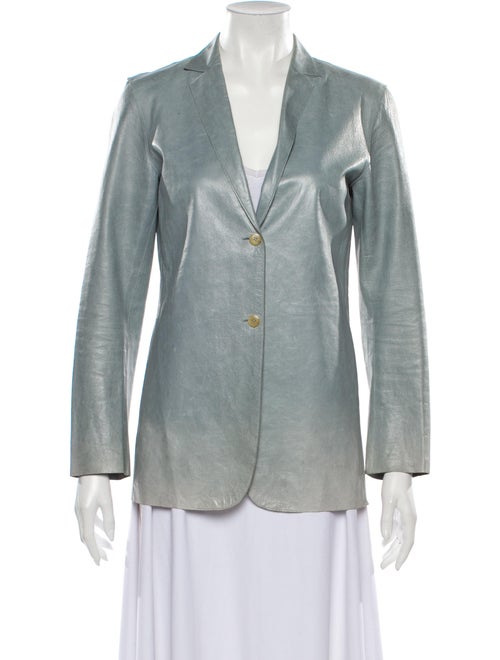Jil Sander Leather Blazer Grey