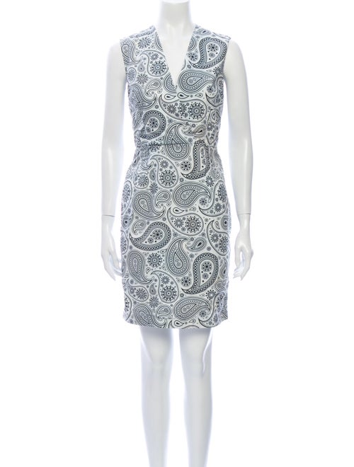 Jil Sander Paisley Print Mini Dress White