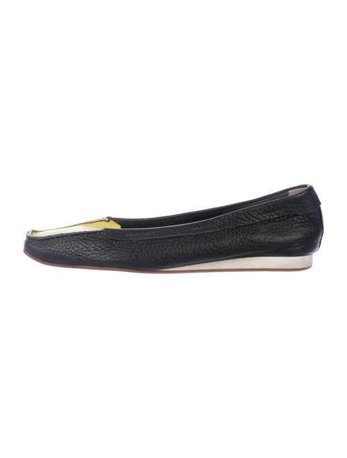 Jil Sander Leather Ballet Flats Blue