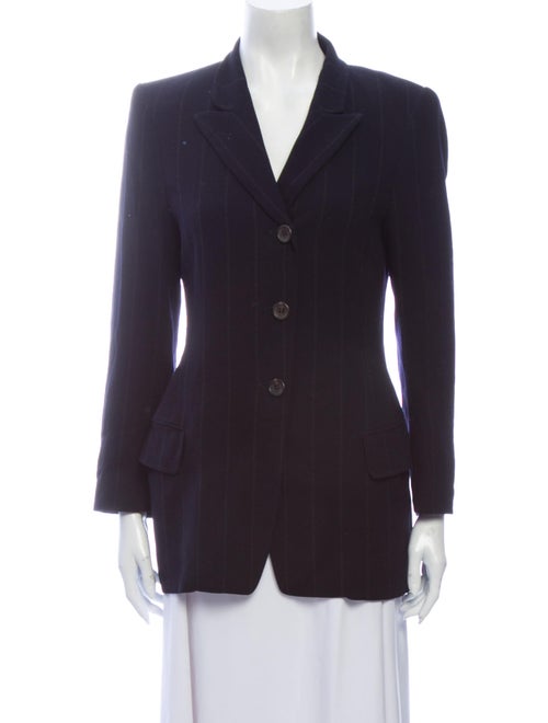Jil Sander Wool Striped Blazer Wool