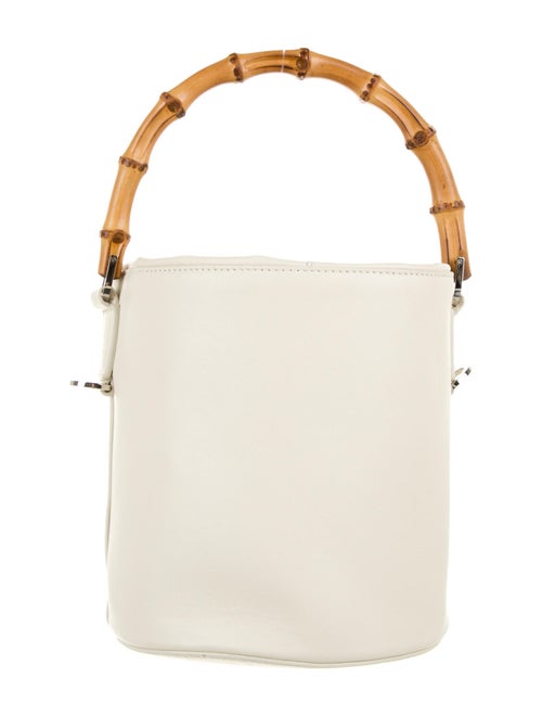Jil Sander Leather Bucket Bag White