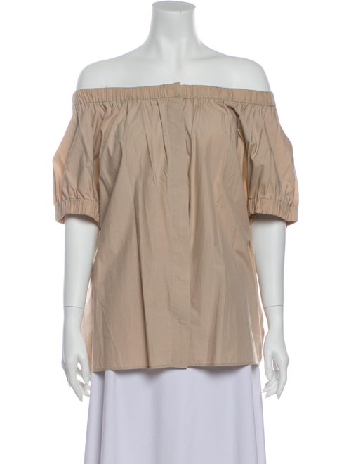 Jil Sander Off-The-Shoulder Short Sleeve Blouse