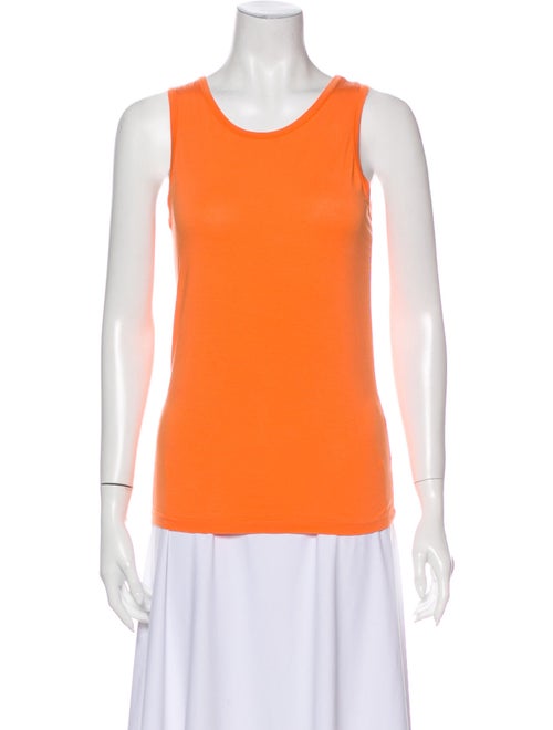 Jil Sander Scoop Neck Sleeveless Top Orange