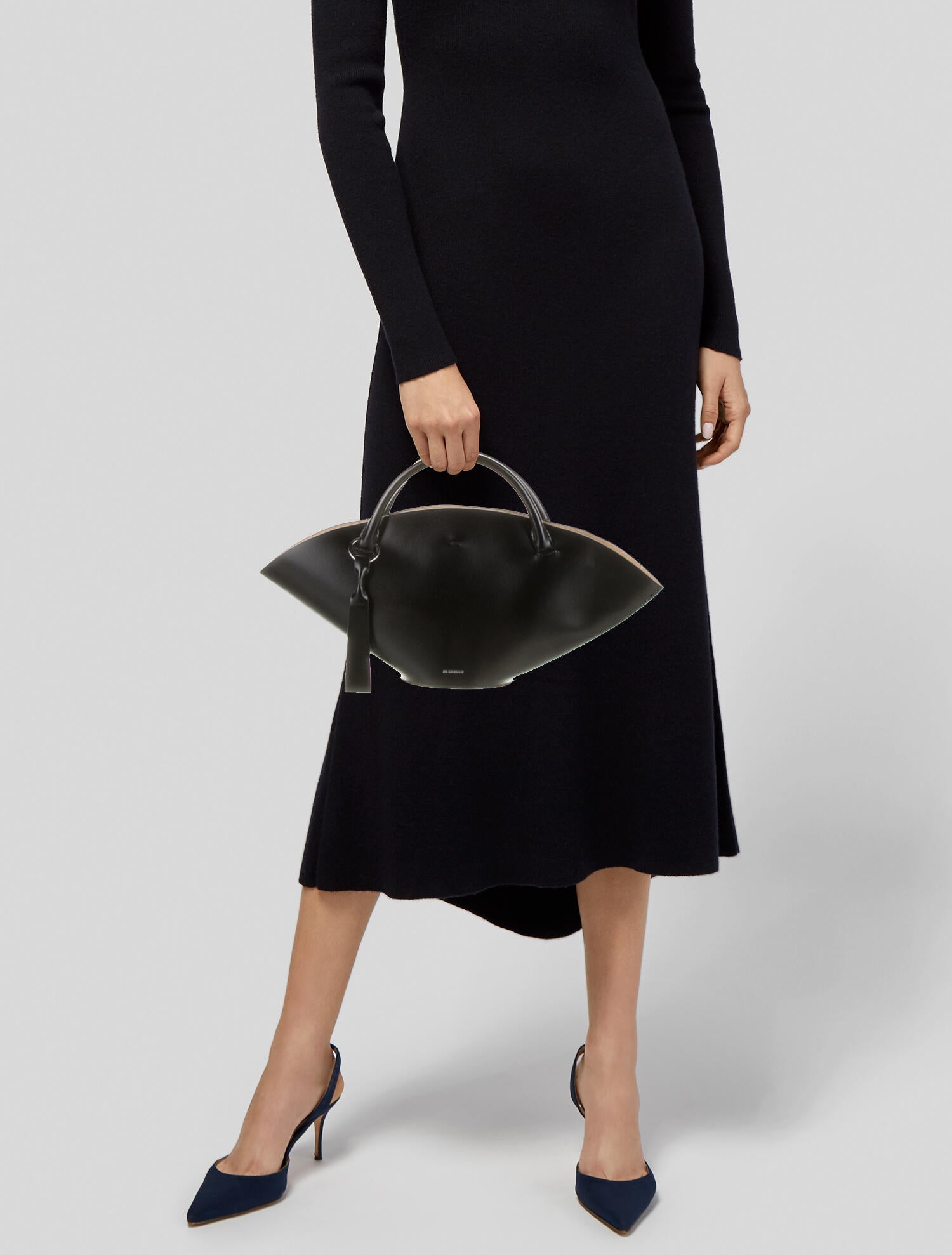 ぱるる Jil Sander Leather Sombrero Bag - Black Handle Bags, Handbags