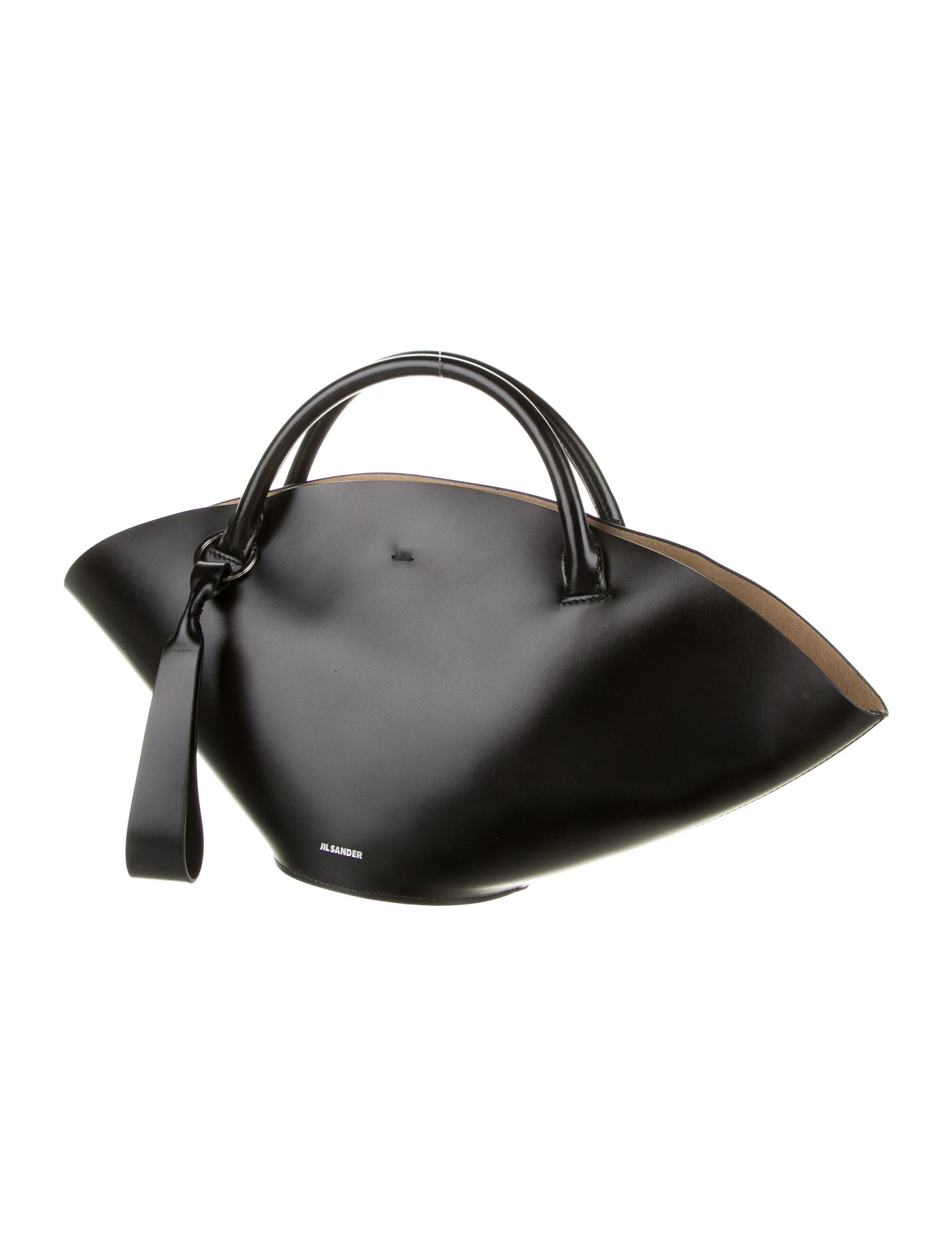 Jil Sander Leather Sombrero Bag - Black Handle Bags, Handbags