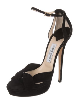 Jimmy Choo Suede Platform Sandals
