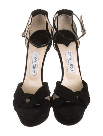 Jimmy Choo Suede Platform Sandals