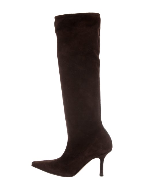 Jimmy Choo Suede Knee-High Boots Brown
