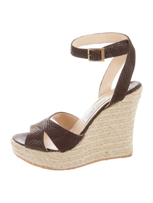 Jimmy Choo Embossed Espadrilles Suede Espadrilles