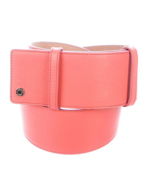 Jimmy Choo Leather Wide Belt Coral