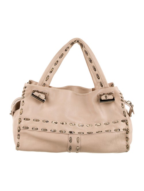 Jimmy Choo Leather Shoulder Bag Beige
