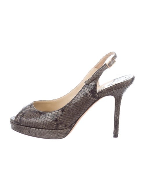 Jimmy Choo Snakeskin Animal Print Slingback Sandal