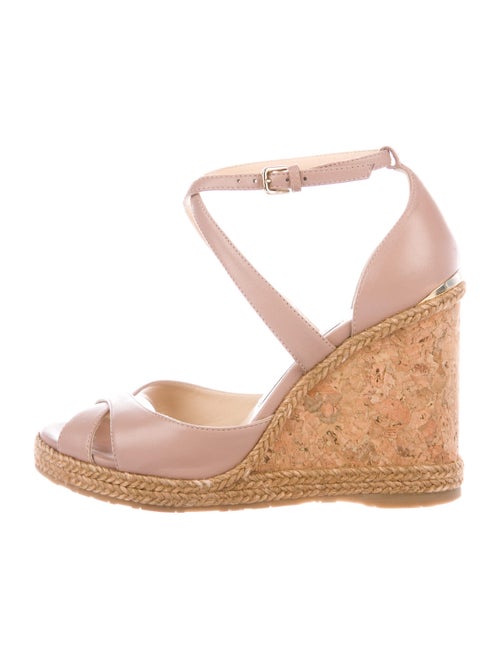 Jimmy Choo Leather Espadrilles Pink