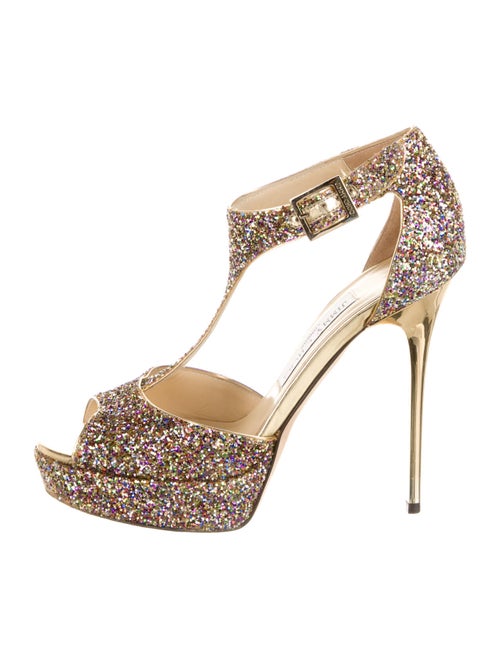 Jimmy Choo Totem T-Strap Sandals Red
