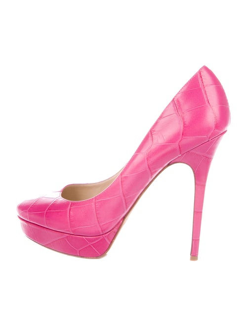 Jimmy Choo Embossed Leather Pumps Pink