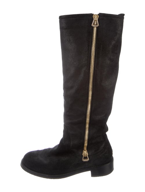 Jimmy Choo Suede Riding Boots Black