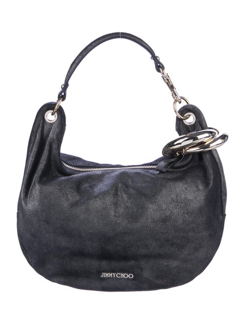 Jimmy Choo Metallic Suede Solar Hobo Metallic