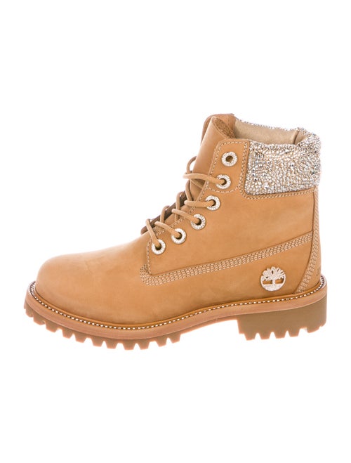 Jimmy Choo x Timberland Suede Hiking Boots Brown
