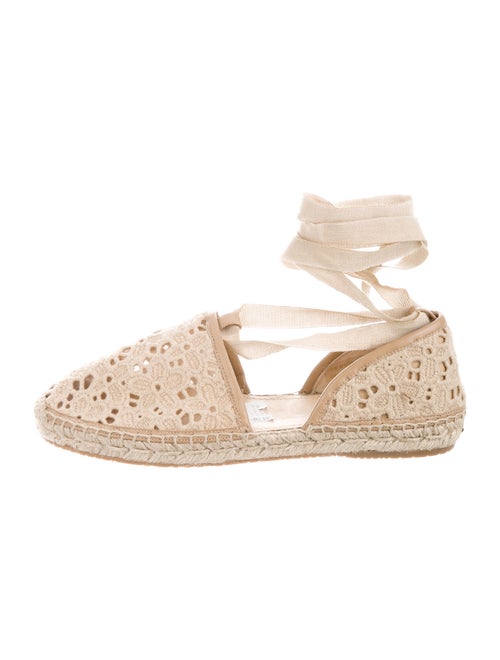 Jimmy Choo Lace Pattern Embroidered Accent Espadri