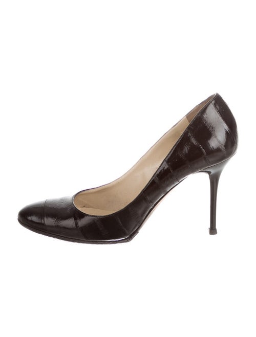 Jimmy Choo Eel Skin Pumps Black
