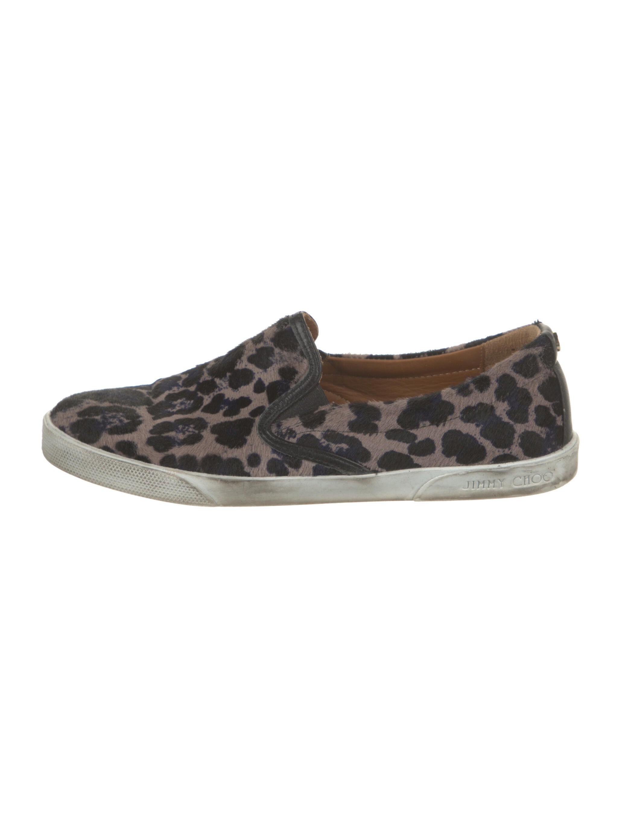 Jimmy Choo Suede Animal Print Sneakers