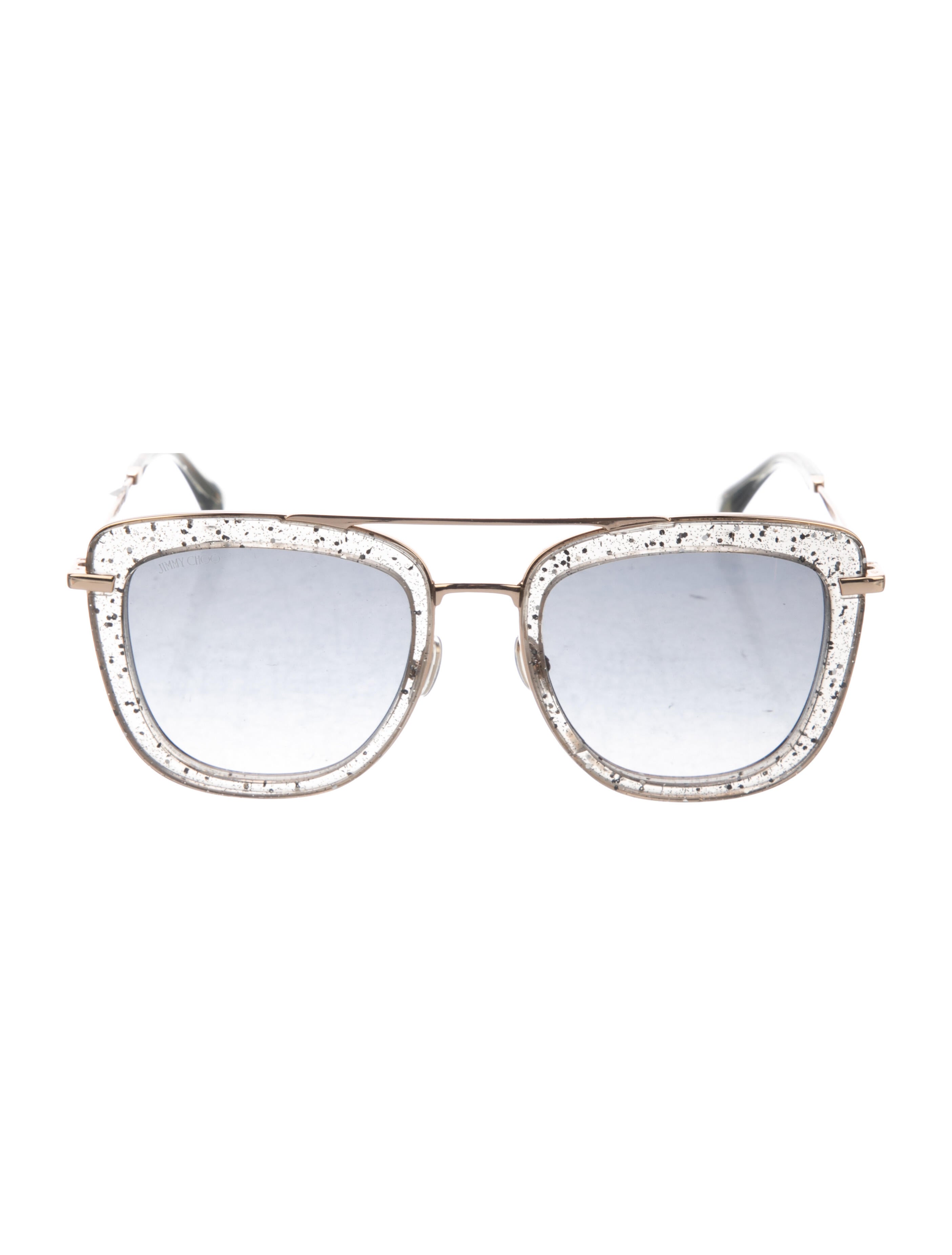 Jimmy Choo Aviator Gradient Sunglasses Grey Sunglasses, Accessories