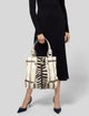 Jimmy Choo Snakeskin Zebra Print Tote