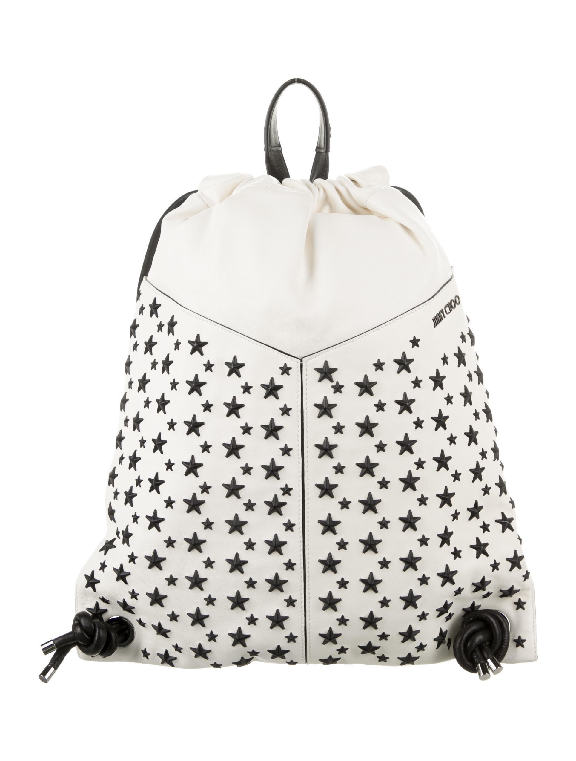 Jimmy Choo Nylon Leather Trimmed Backpack White Backpacks, Handbags JIM313451 The RealReal