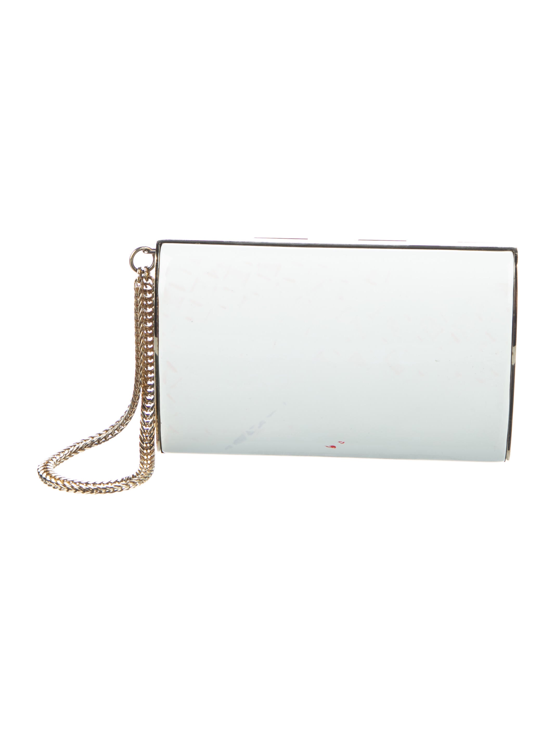 Jimmy Choo Embellished Maia Clutch White Clutches, Handbags