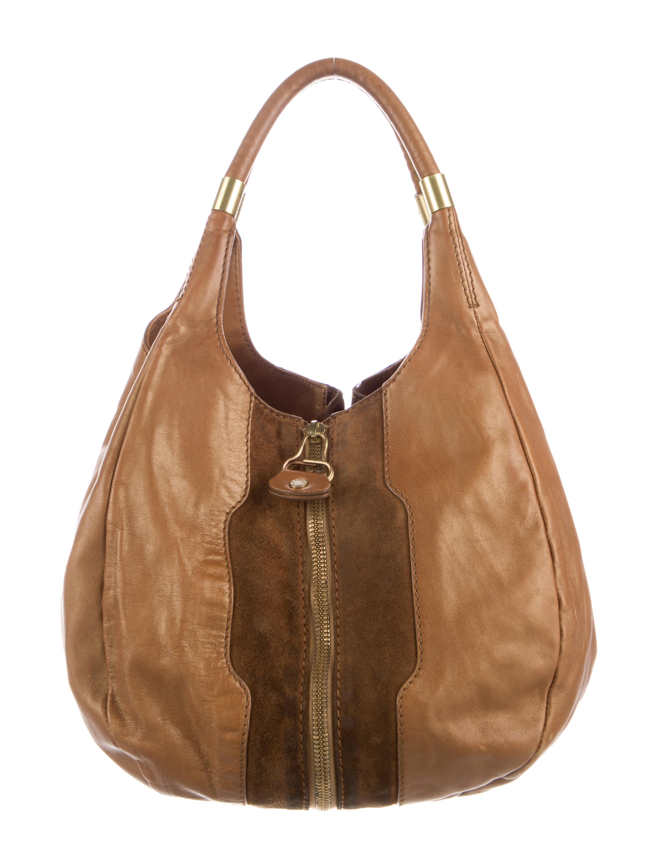 Jimmy Choo Leather Hobo Bag Brown Hobos, Handbags JIM122351 The