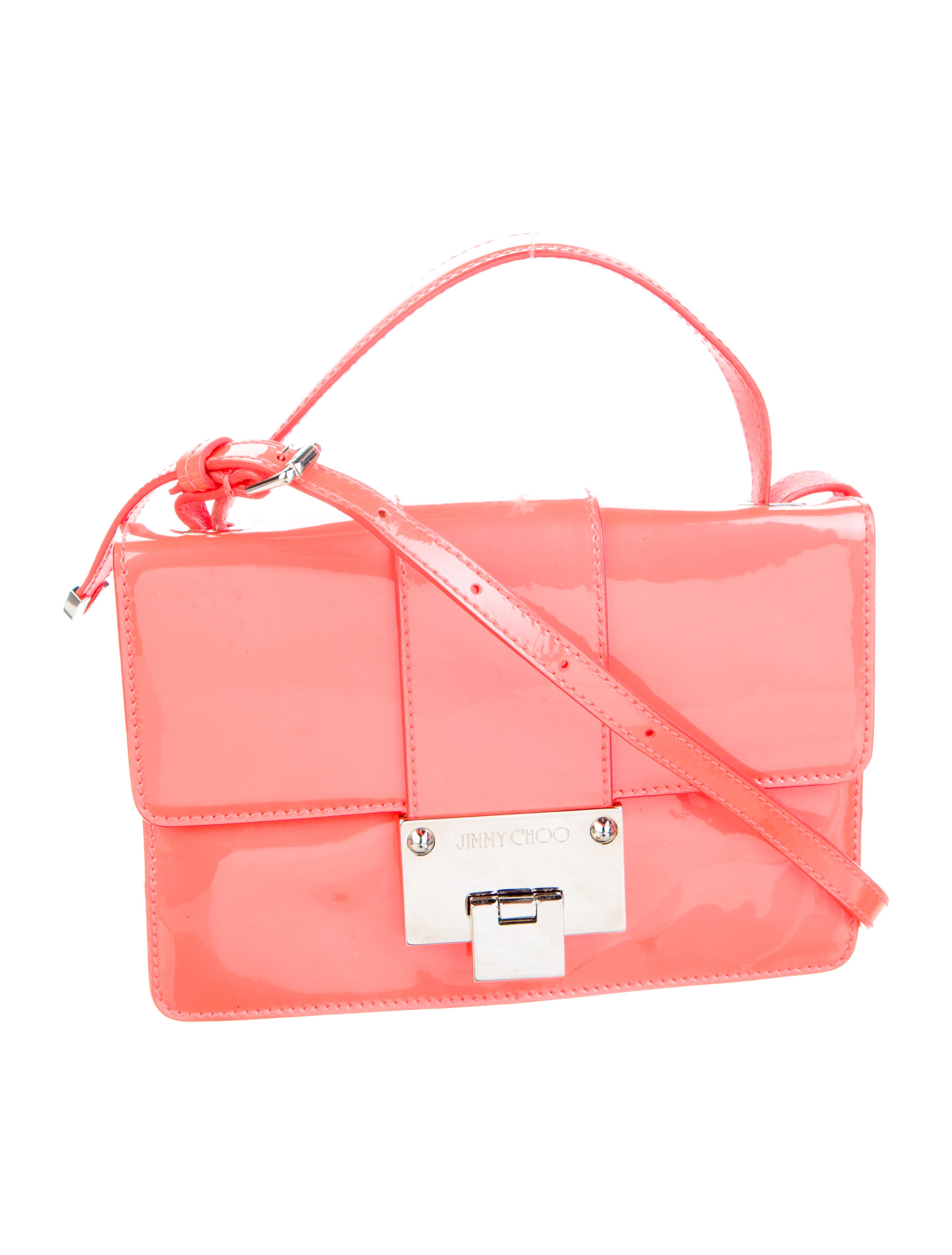 Jimmy Choo Patent Leather Crossbody Bag Orange Crossbody Bags
