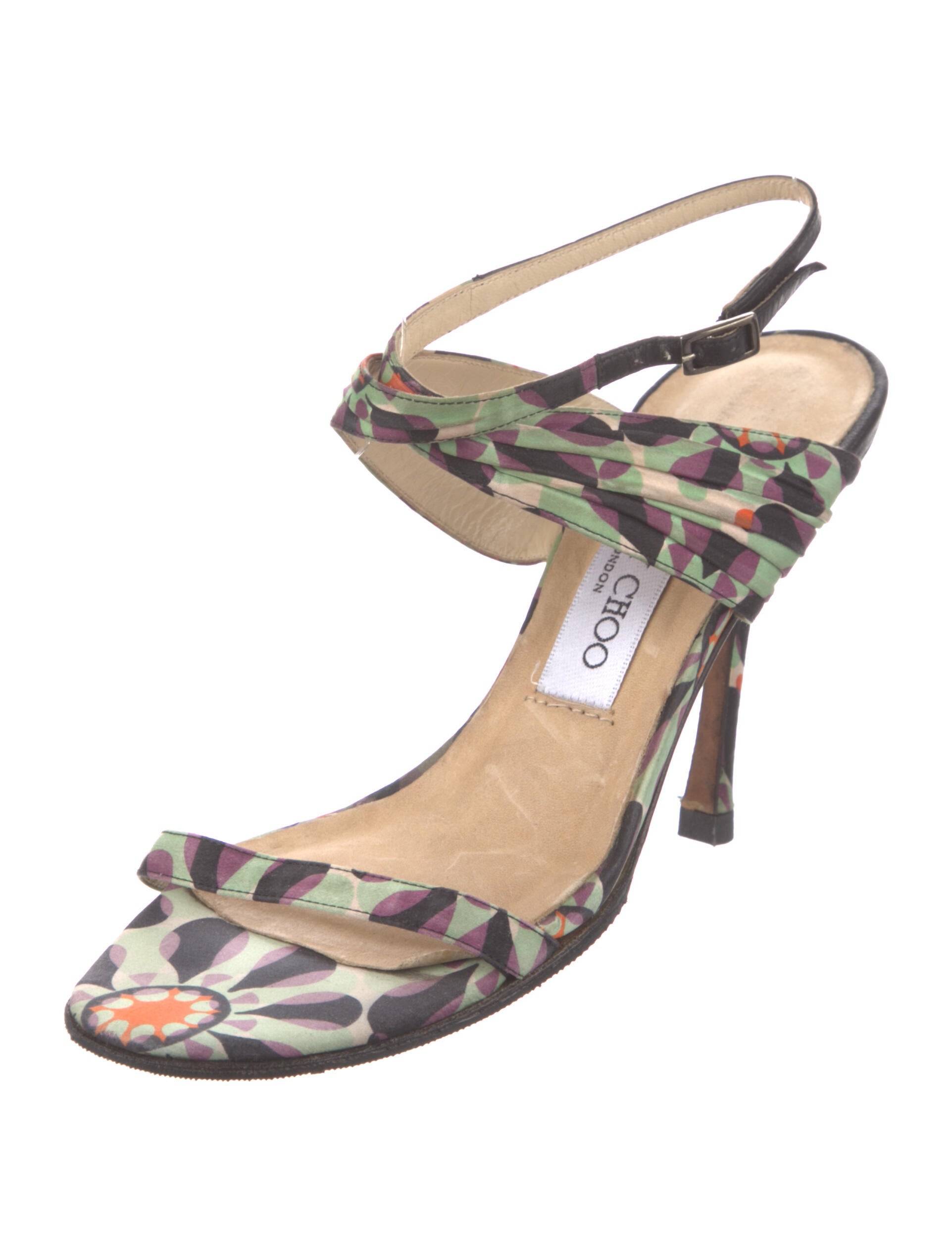 Jimmy Choo Blue Fabric Stiletto Heel Sandals main image 1