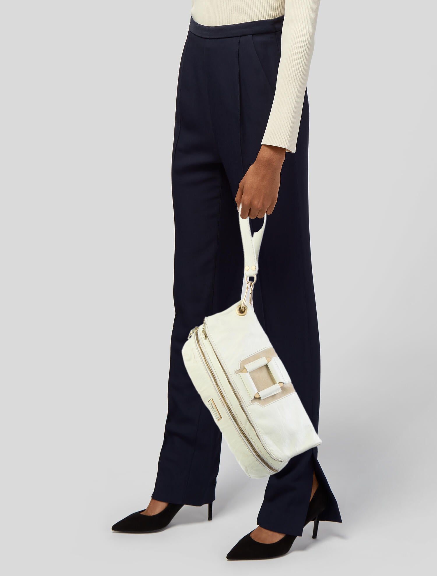 Jimmy Choo Embellished Maia Clutch White Clutches, Handbags