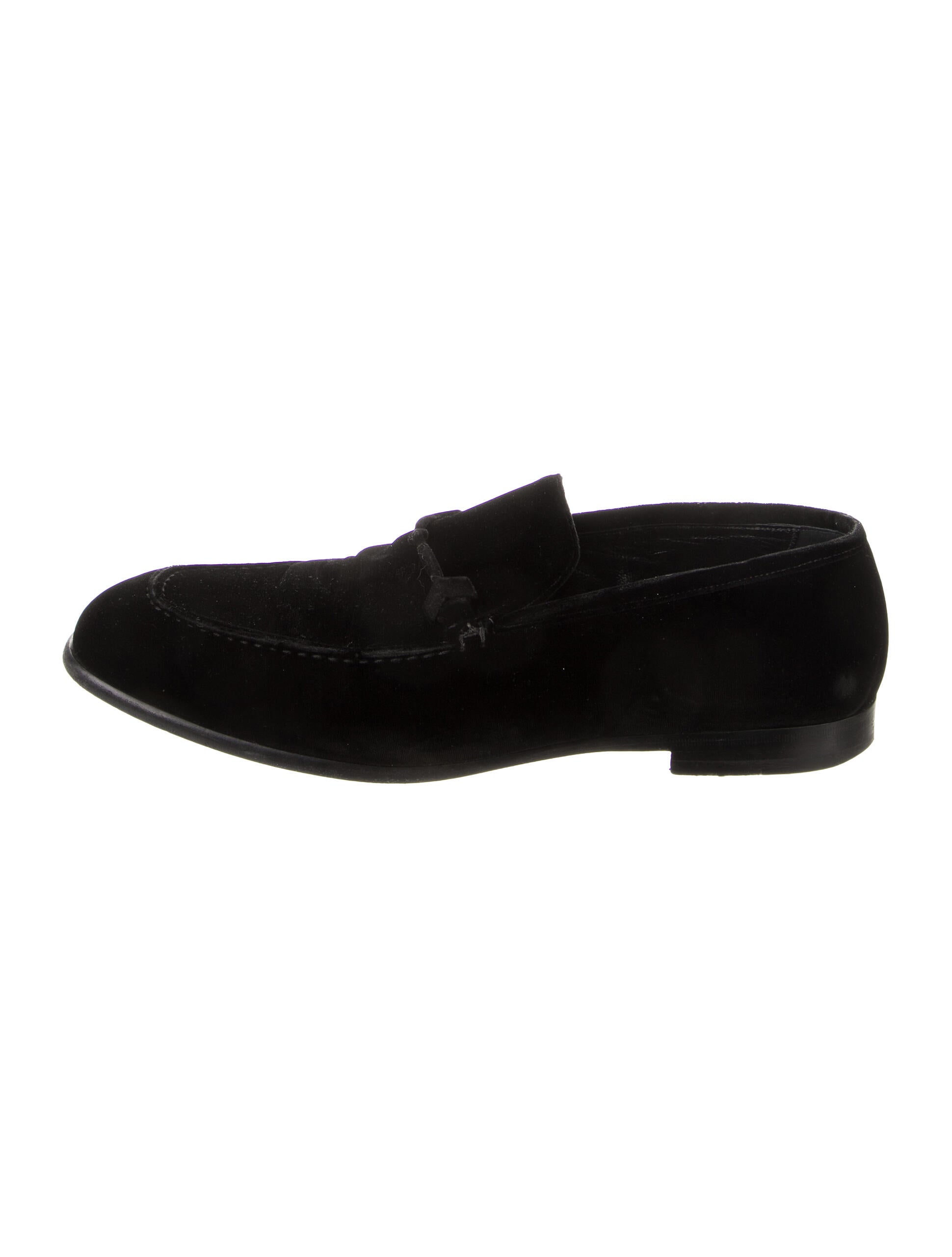 Jimmy Choo Velvet Dress Loafers Black Loafers, Shoes JIM316152