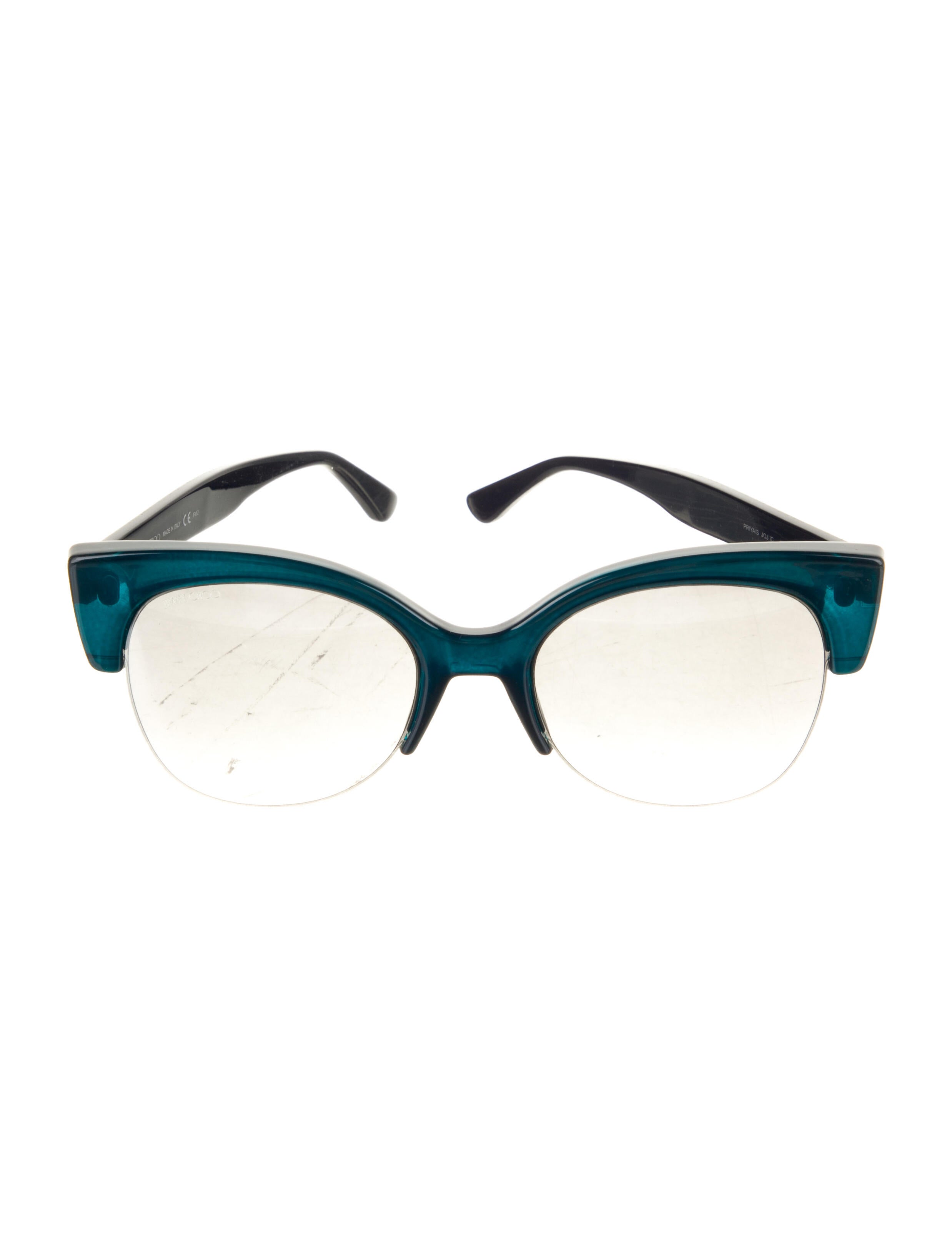 Jimmy Choo Erica Oversize Sunglasses Blue Sunglasses, Accessories