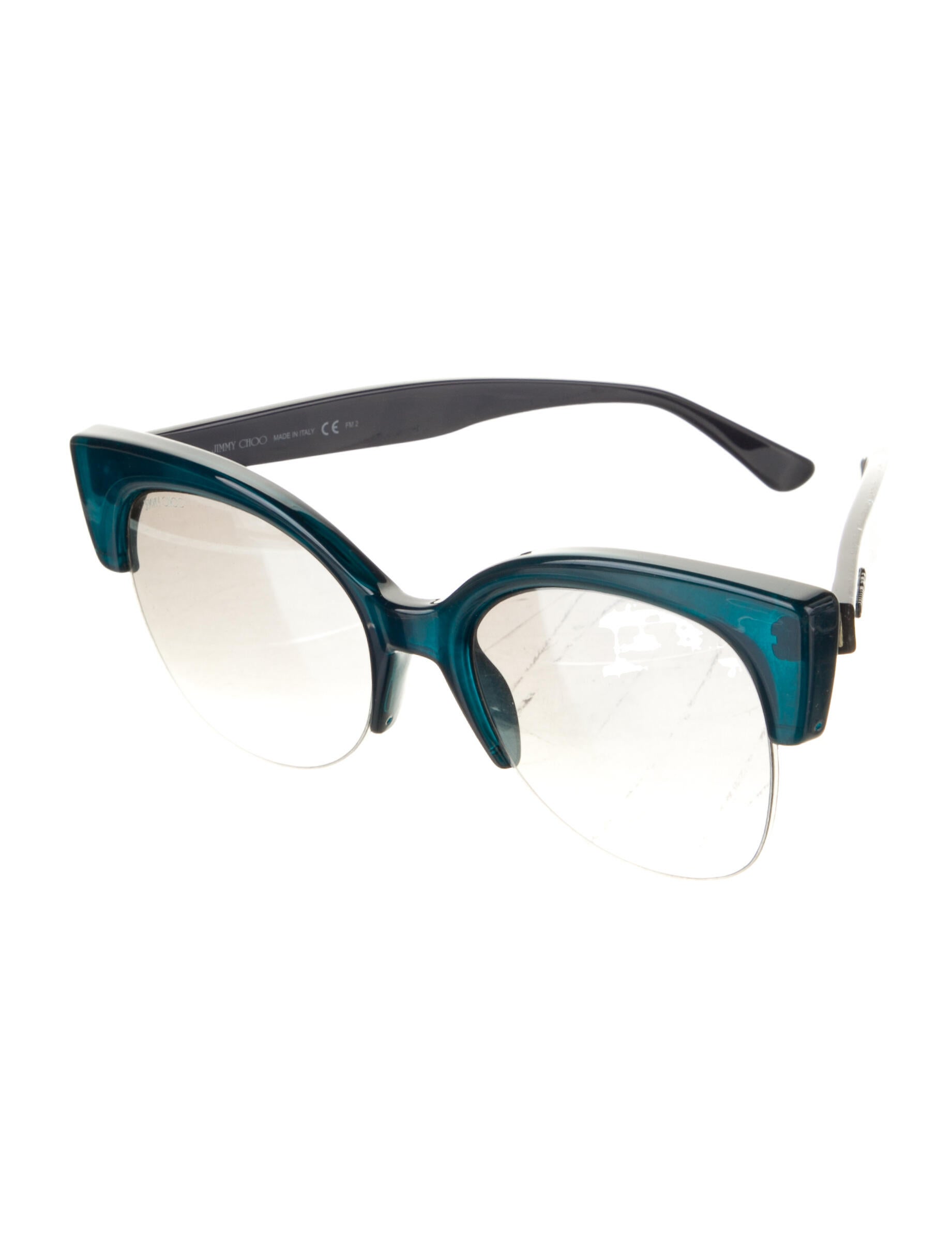 Jimmy Choo Erica Oversize Sunglasses Blue Sunglasses, Accessories