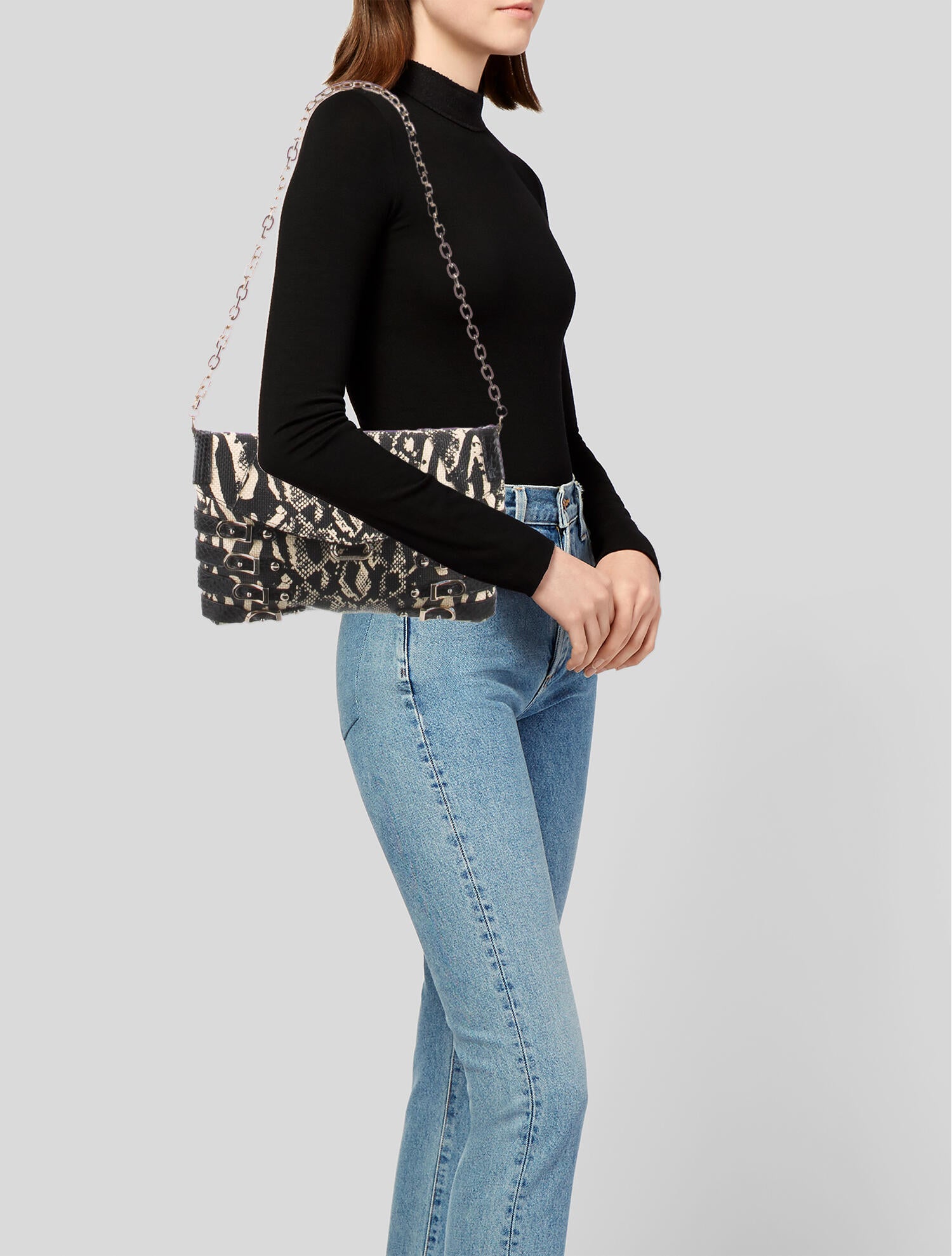 Jimmy Choo Python-Trimmed Raffia Shoulder Bag - Neutrals Shoulder Bags ...
