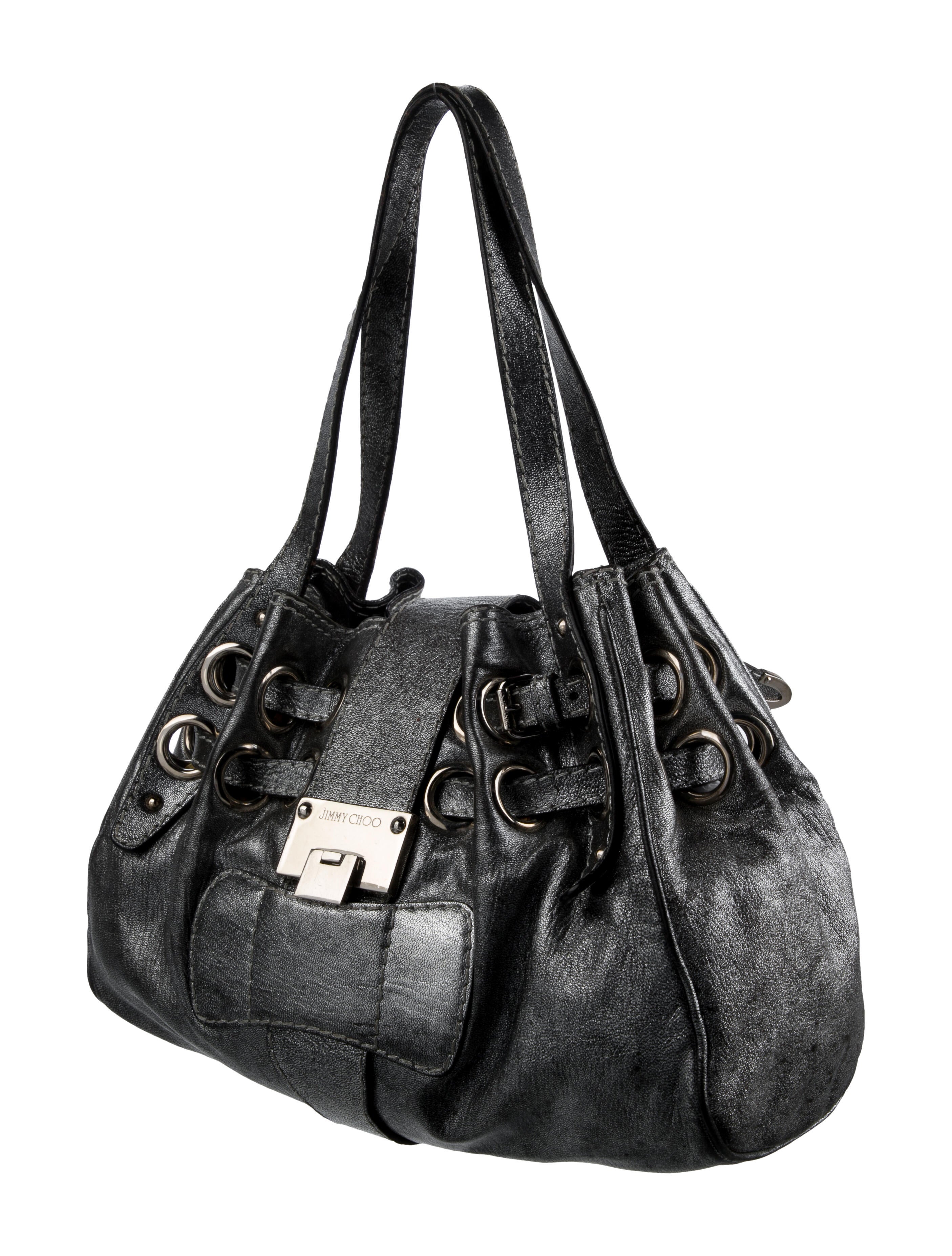 Jimmy Choo Leather Shoulder Bag Metallic Shoulder Bags, Handbags