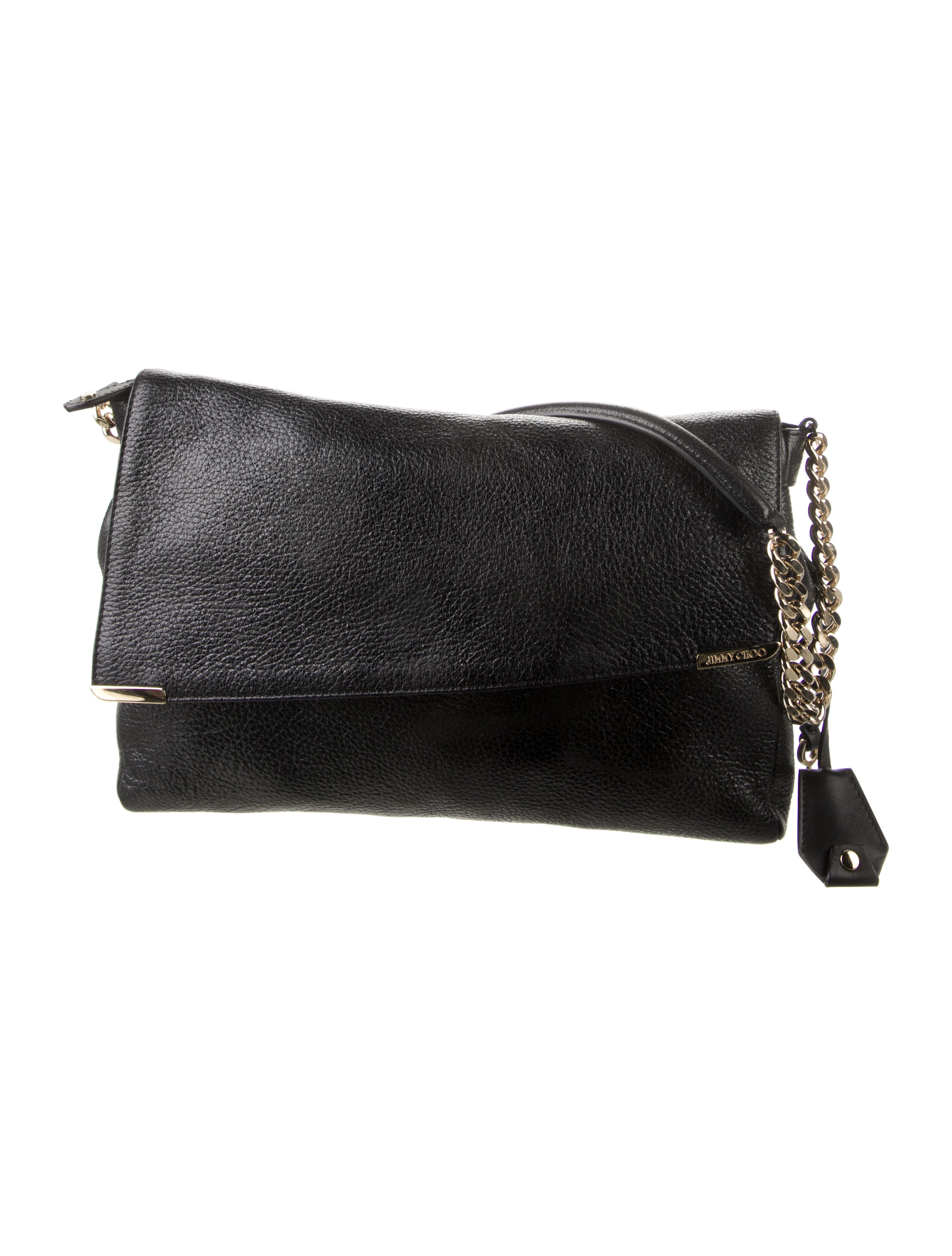 Jimmy Choo Patent & Suede Duffle Black Shoulder Bags, Handbags