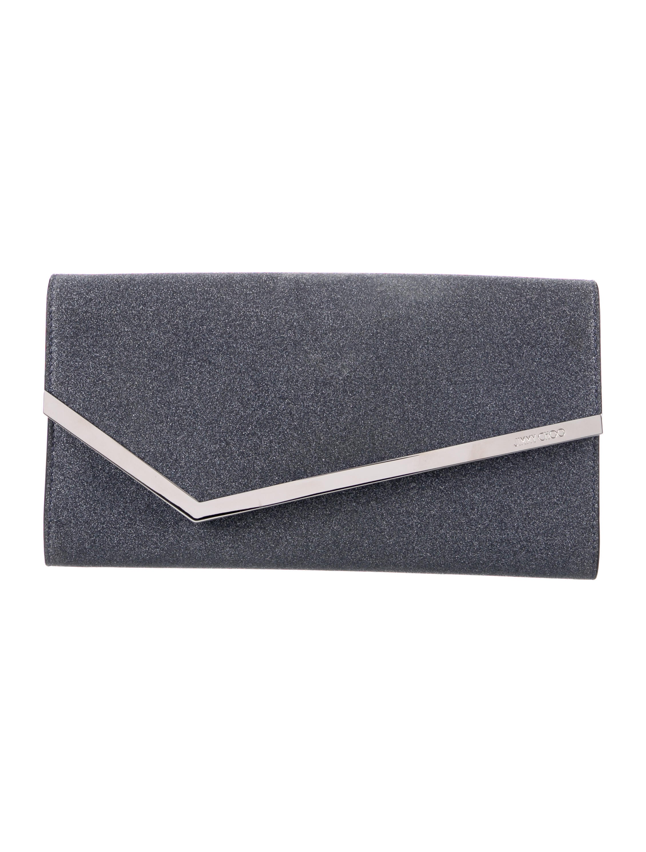 Jimmy Choo Glitter Clutch Bag Blue Clutches, Handbags JIM320770 The RealReal