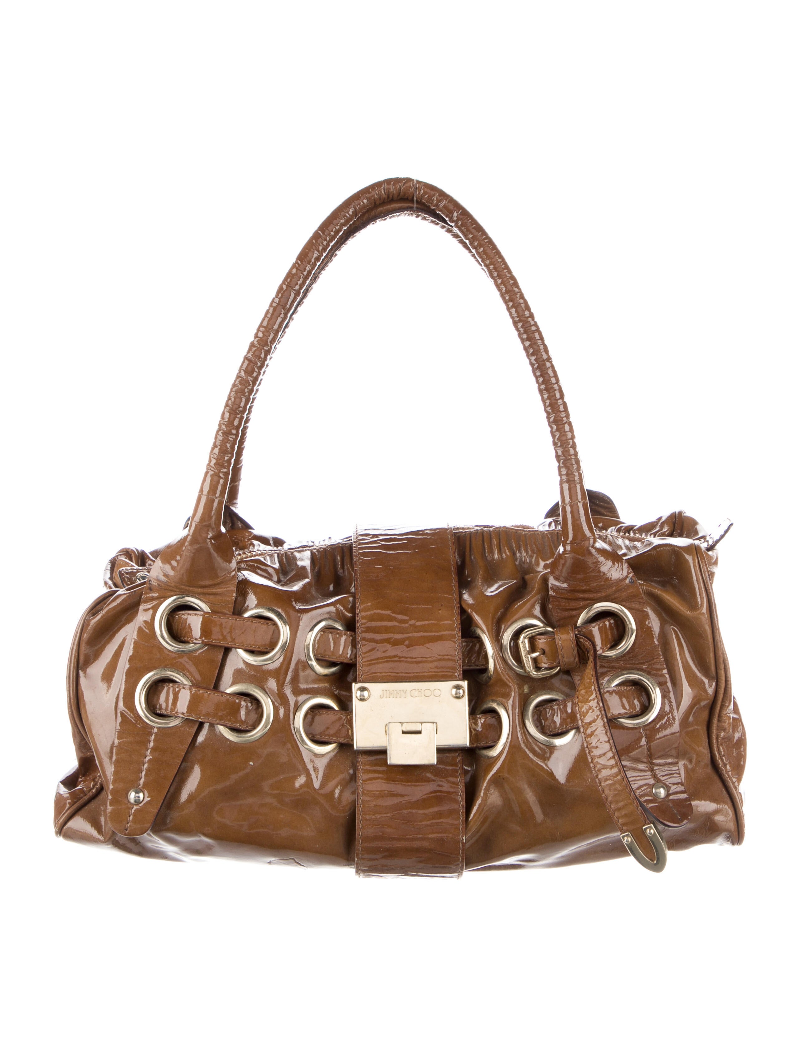 Jimmy Choo Metallic Riki Bag Brown Shoulder Bags, Handbags JIM61890